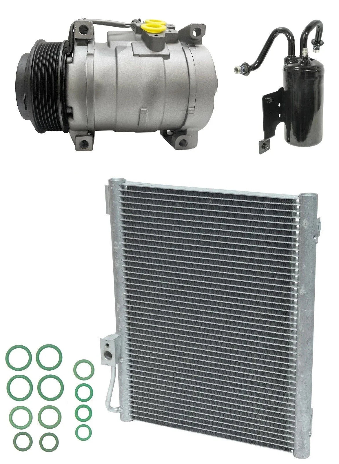 AC Compressor Kit With Condenser Replacement for Dodge Ram 1500 (2005–2005)