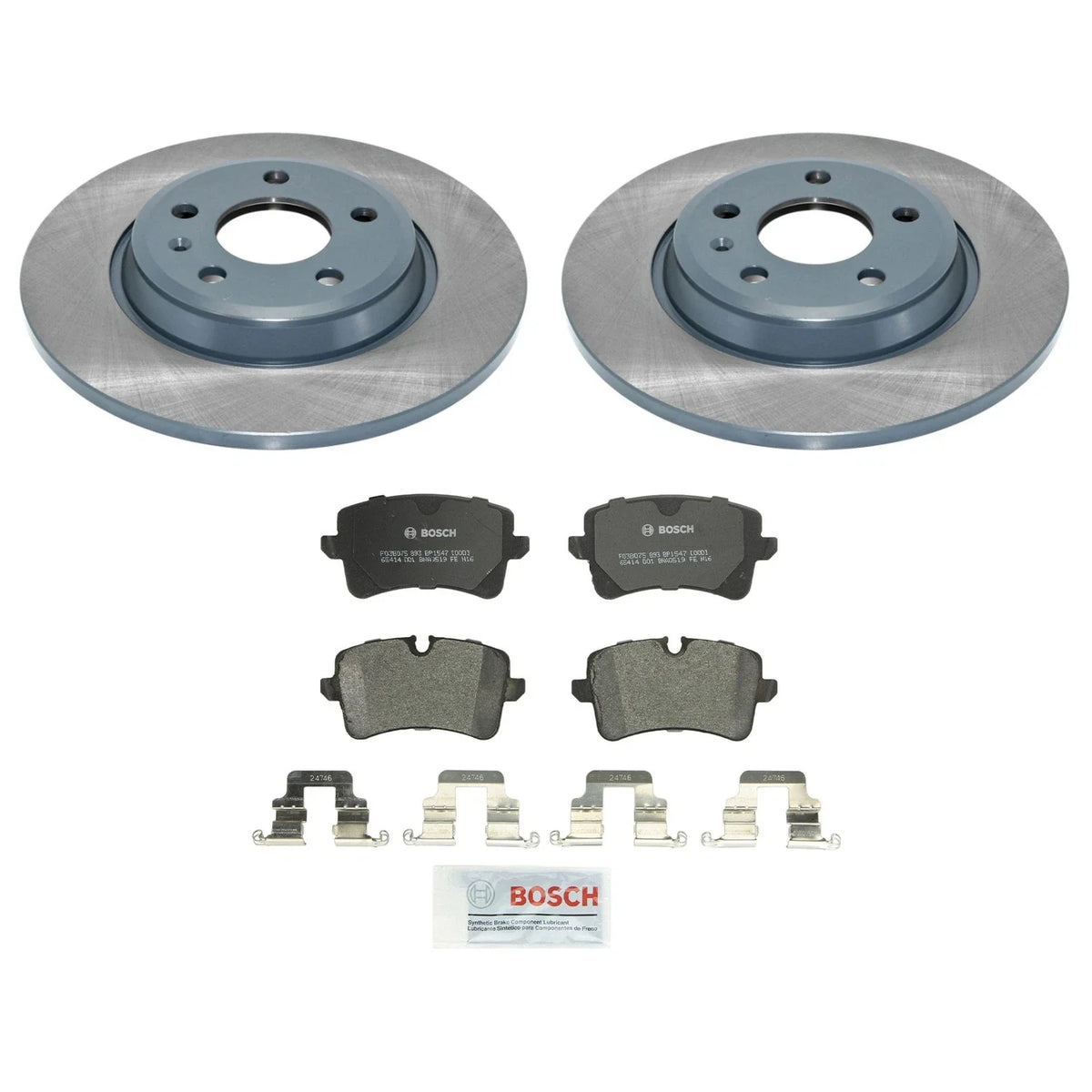 Bosch QuietCast Pads & DuraGo Rear Rotors Kit for Audi A6 Quattro