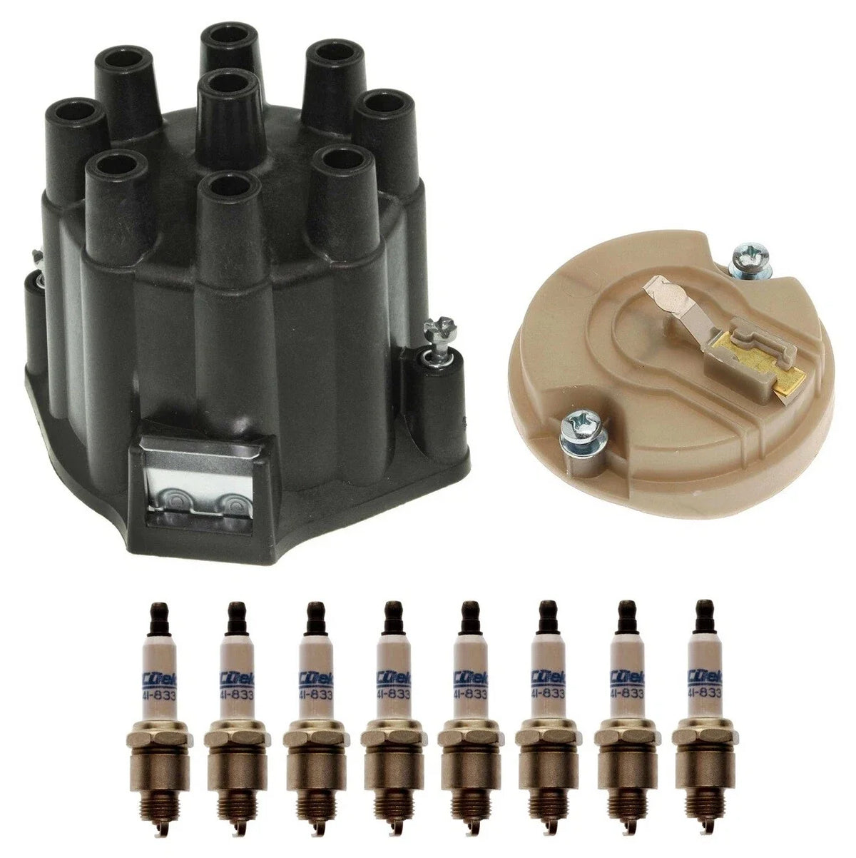Distributor Rotor Cap & Spark Plugs Kit for Chevy II V8 (1962–1965)