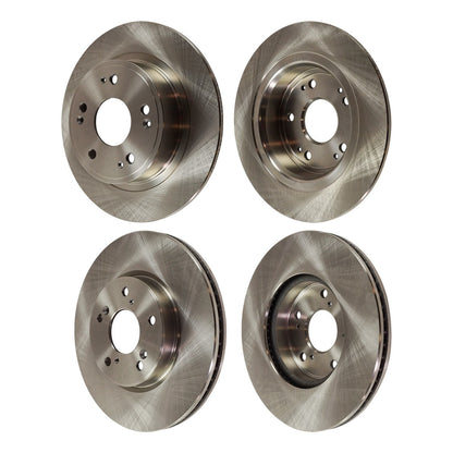 Brake Discs Set of 4 - Plain Surface for Honda Accord (2013–2017)