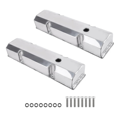 Fabricated Aluminum Valve Covers with Bolts for Chevy Small Block (283–327)