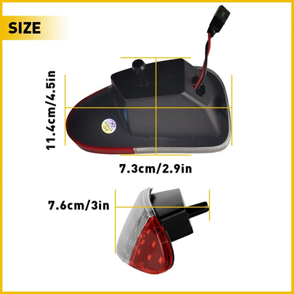 2X LED Door Lights in White and Red for Ford F-250 (1997–1999)