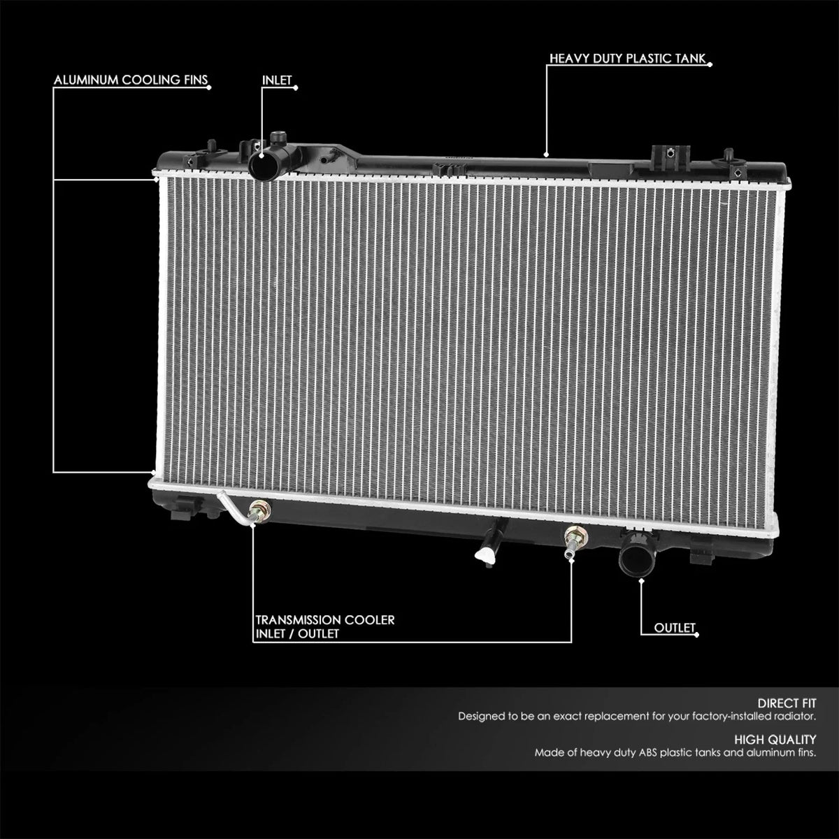 Aluminum Core Replacement Radiator for Lexus GS460 (2008–2011) DPI 13096