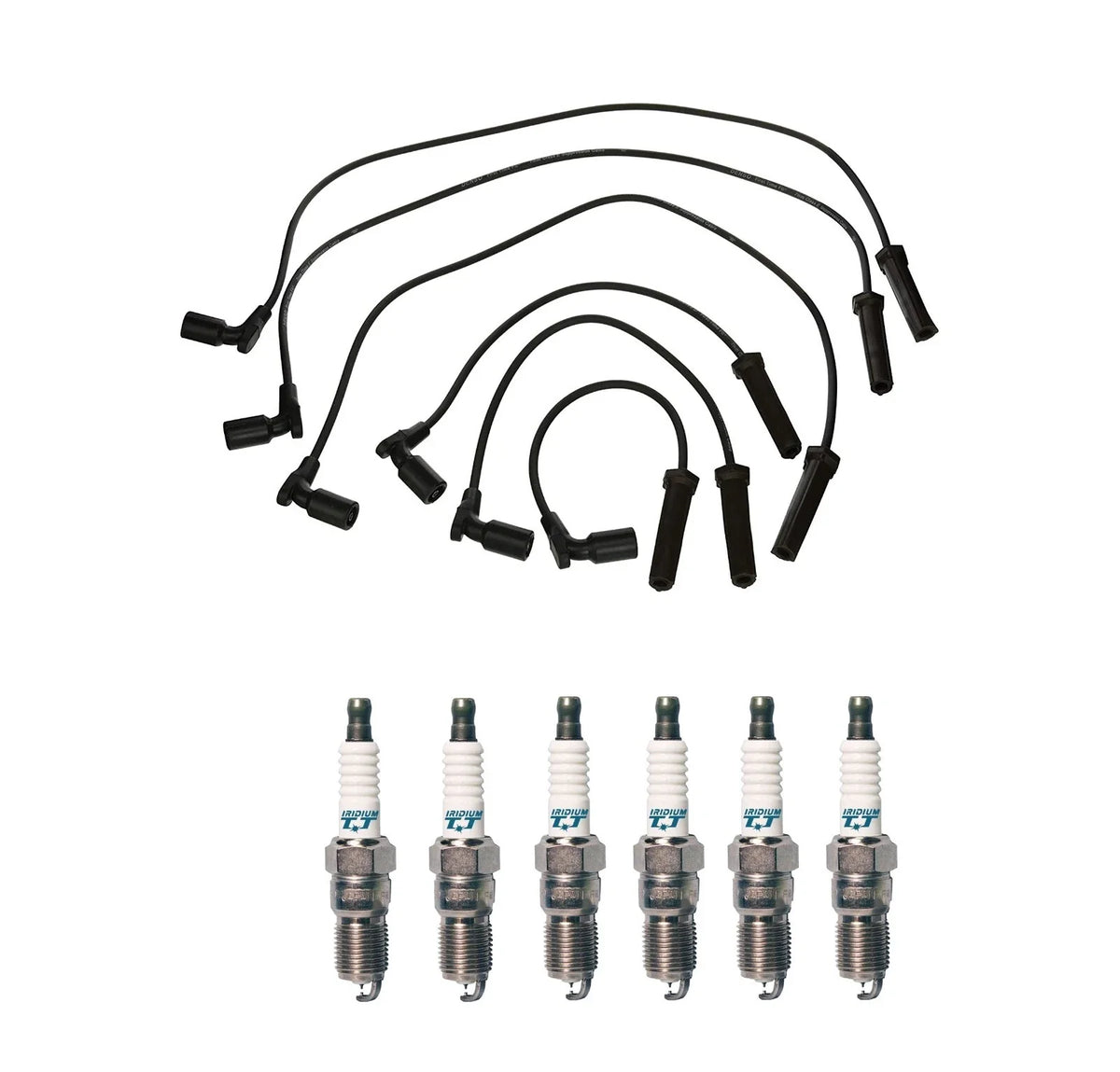 Denso Wire Set & 6 Iridium TT Spark Plugs for Buick Chevy Pontiac V6