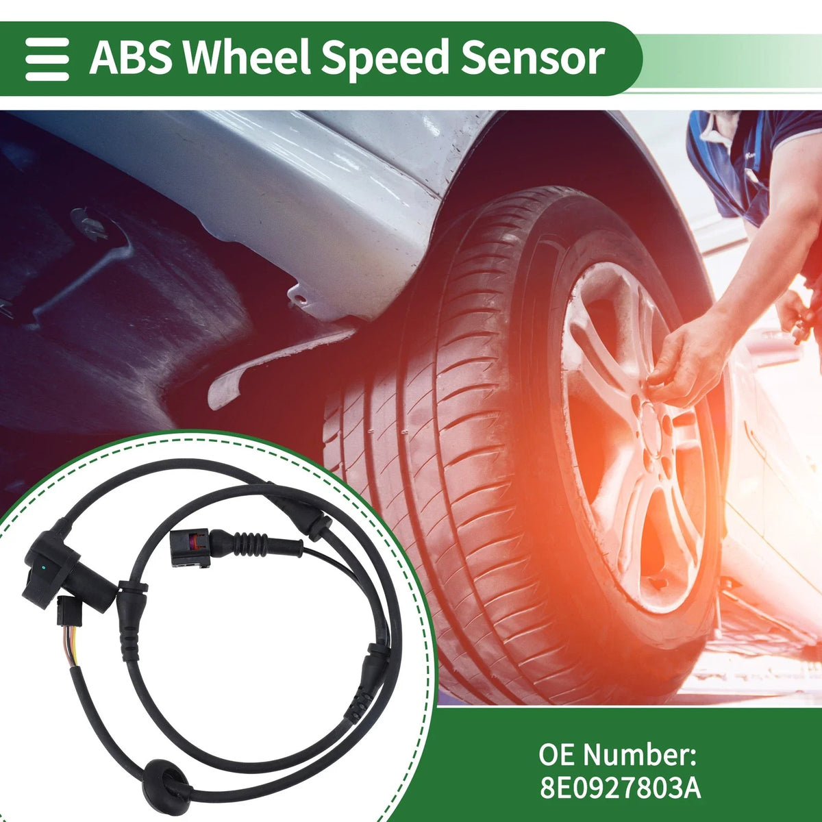 ABS Wheel Speed Sensor for Audi A4 B6 (2001–2005) 8E0927803A/8E0927803