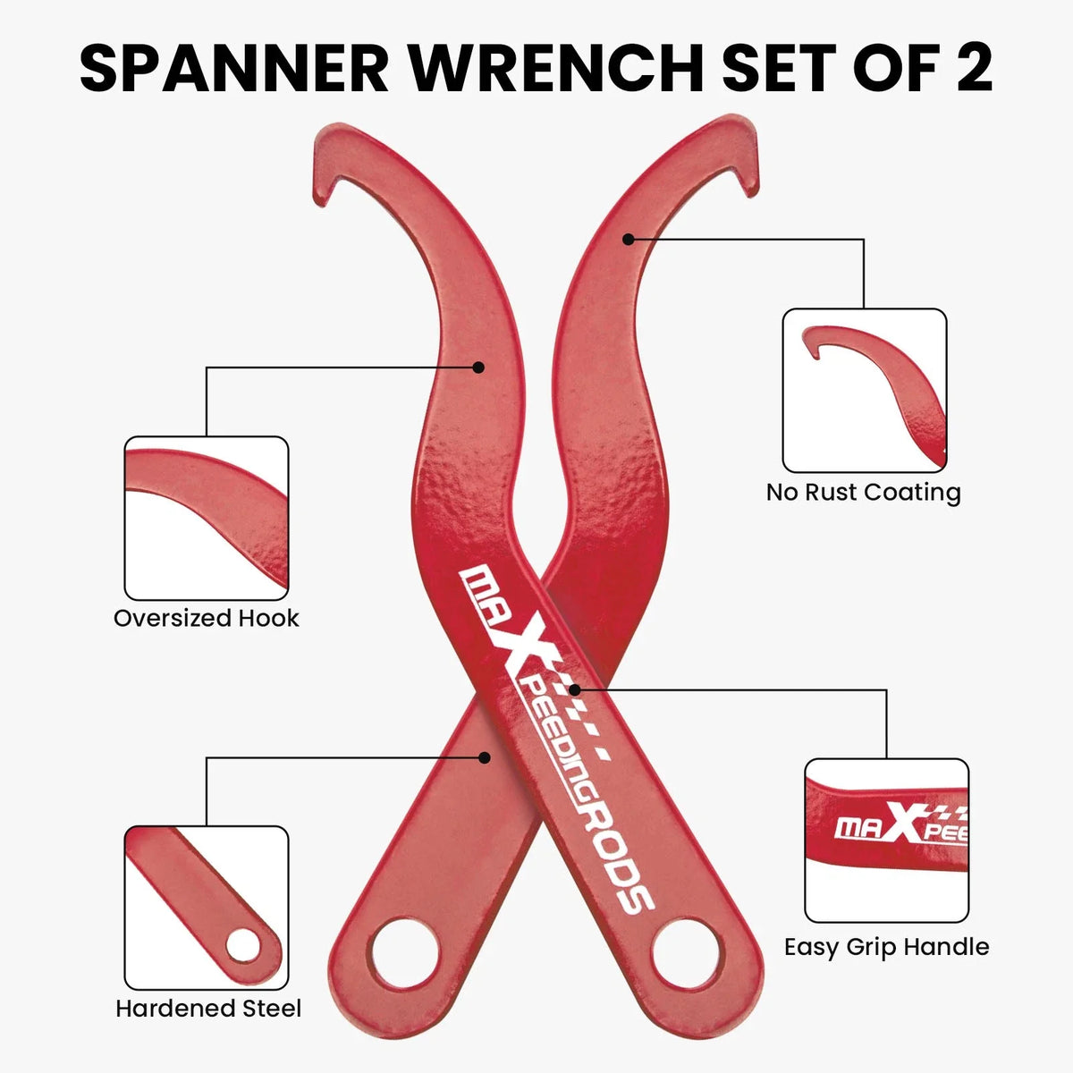2X Coilover Spanner Wrench Set for