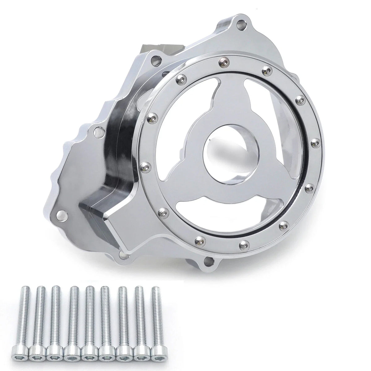 CNC Chrome Left Engine Stator Cover for Honda CBR600/F4/F4i (1986–Present)