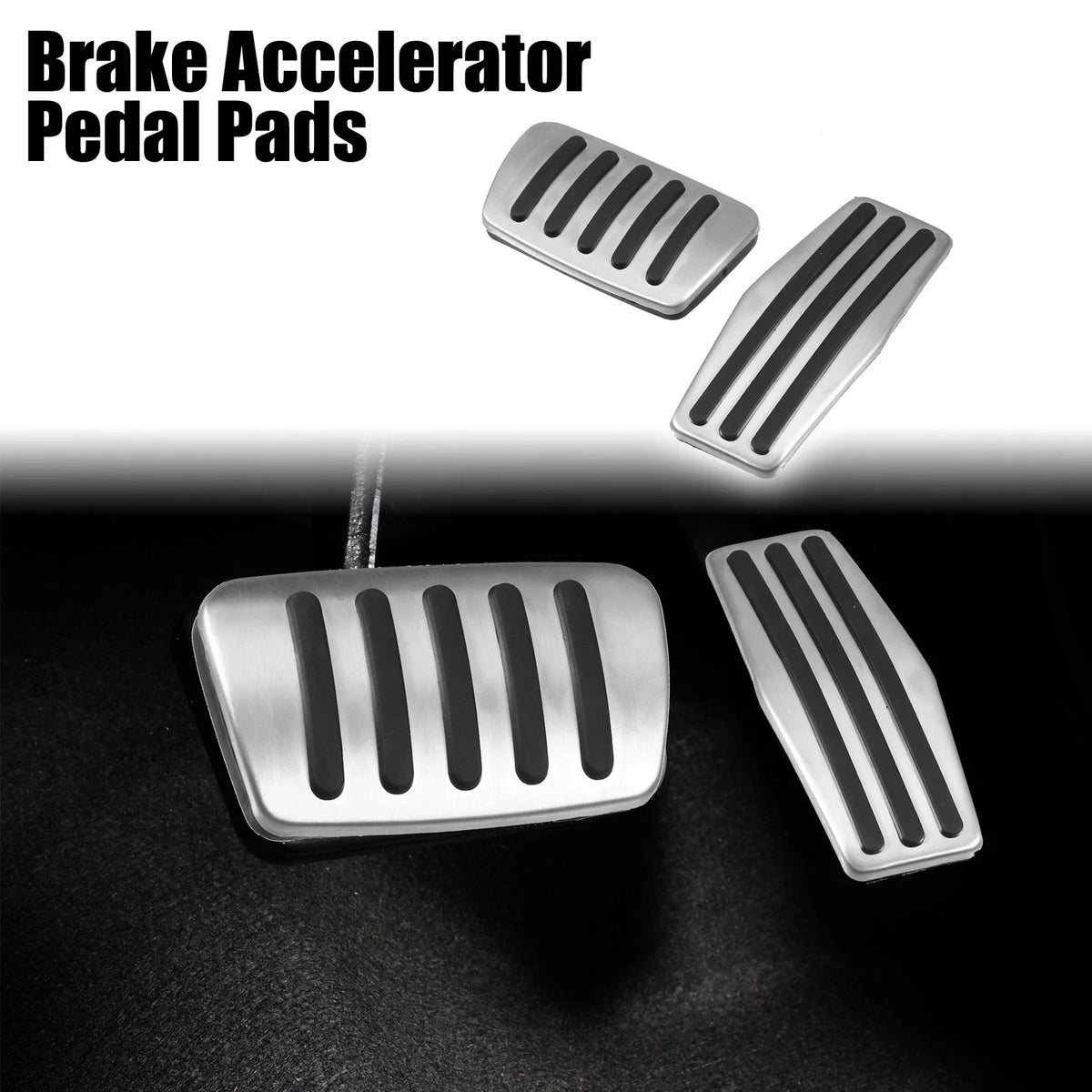2 Pcs Brake Gas Accelerator Pedal Covers for Cadillac Buick 