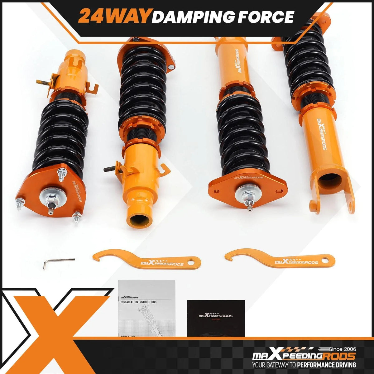 2X Coilover Struts for Infiniti G35X/G37X (2003–2013) AWD