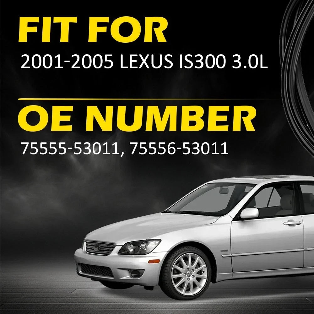 2PCS Roof Drip Molding for Lexus IS300 Toyota Altezza (2001–2005)