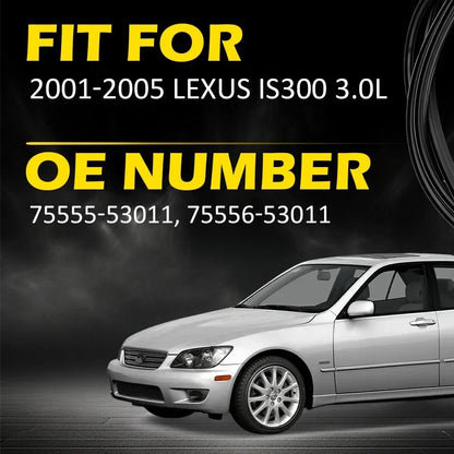 2PCS Roof Drip Molding for Lexus IS300 Toyota Altezza (2001–2005)