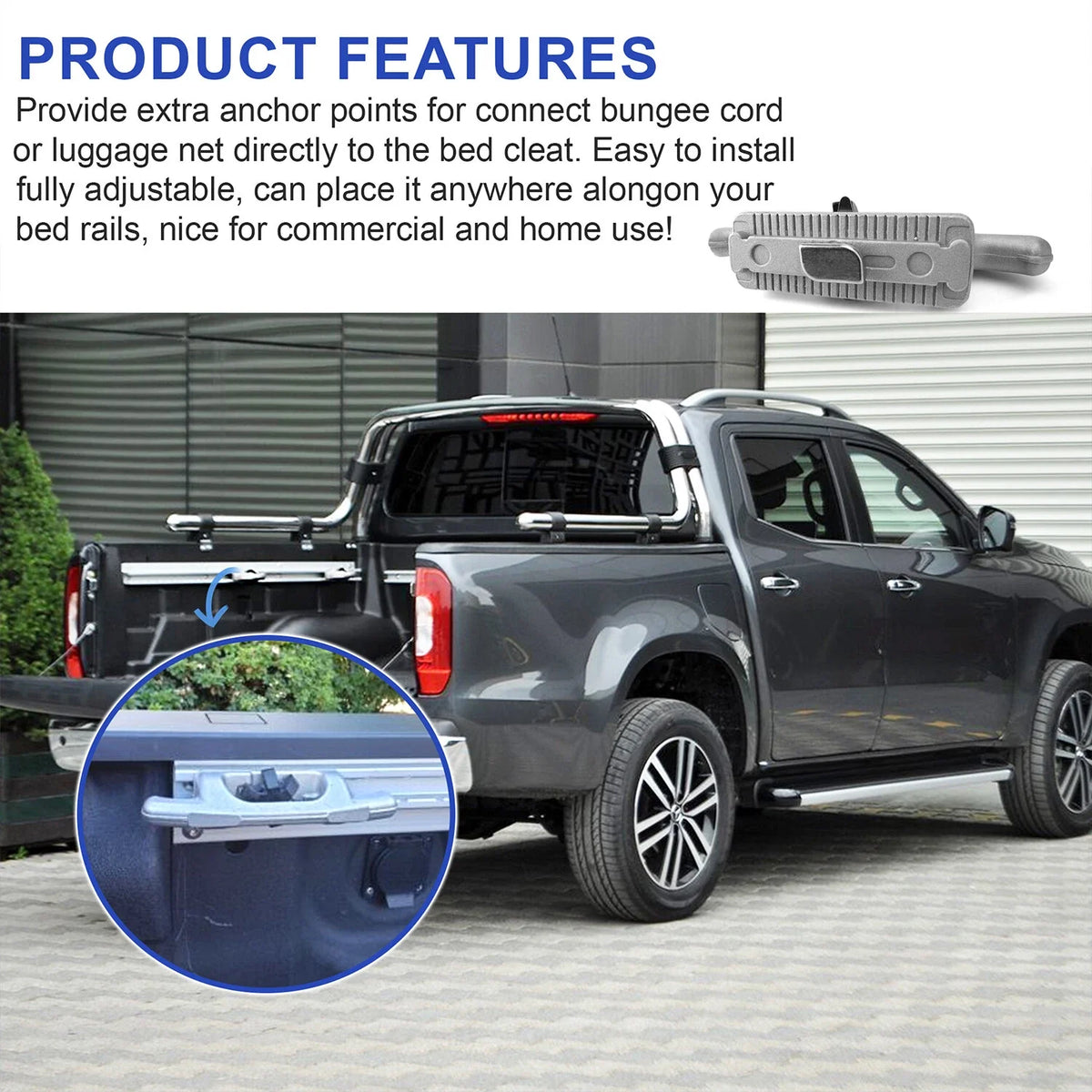 4-Piece Cargo Tie Down Cleats for Nissan Titan XD 2016-2023 999T7-W3900