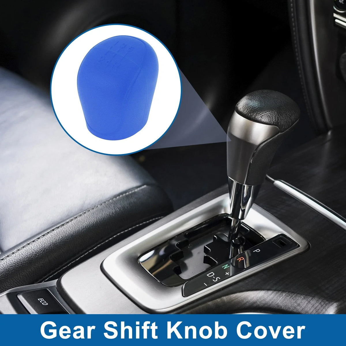 1 Pc Gear Shift Knob Cover for Ford C-Max (2007–2021) Blue Silicone