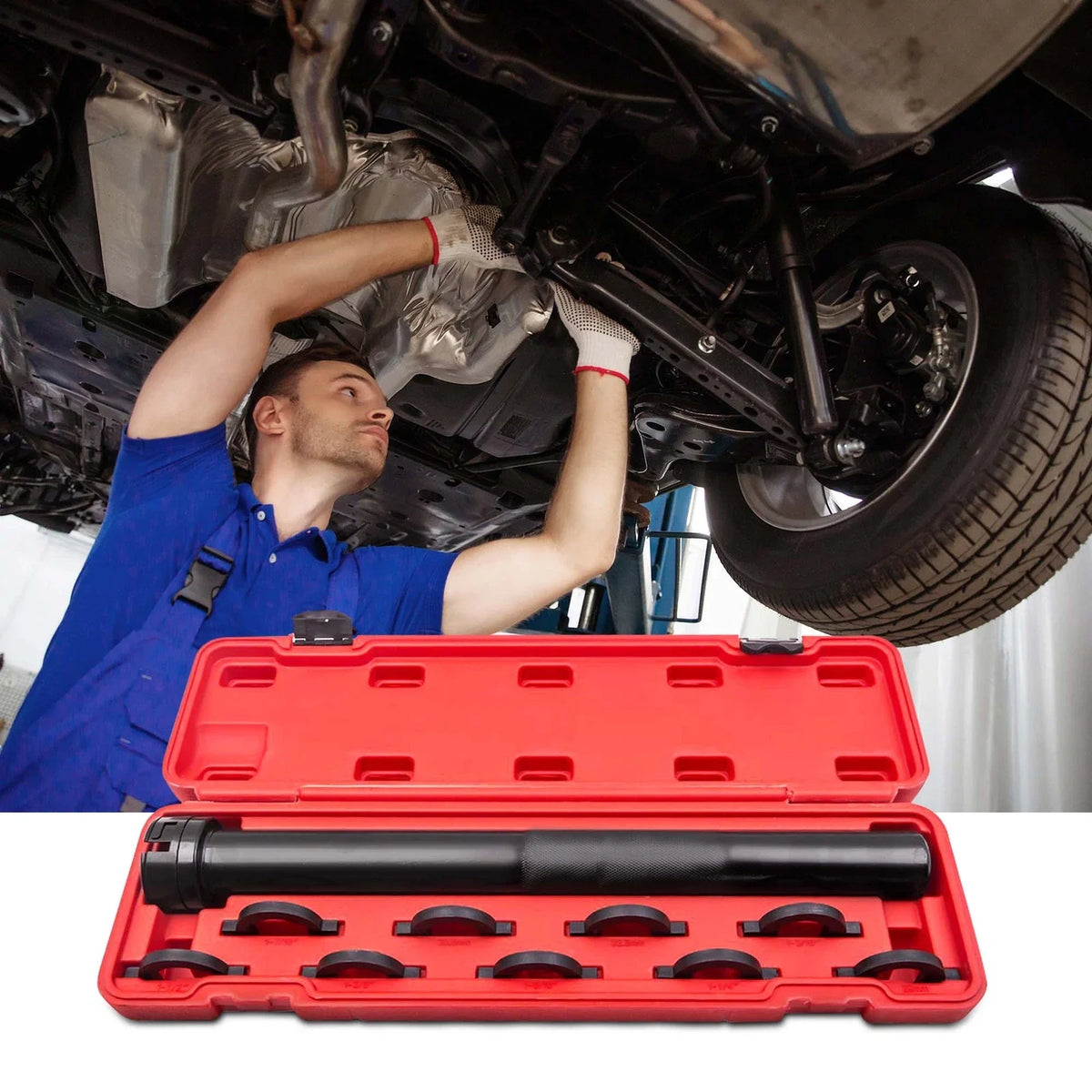 Dual Tie Rod Removal Tool Set for Automotive Mechanics