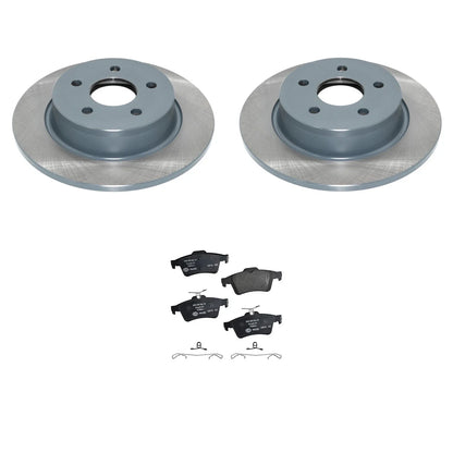 Hella Ceramic Disc Brake Pads with DuraGo Rear Rotors for Ford Escape 2013-2019