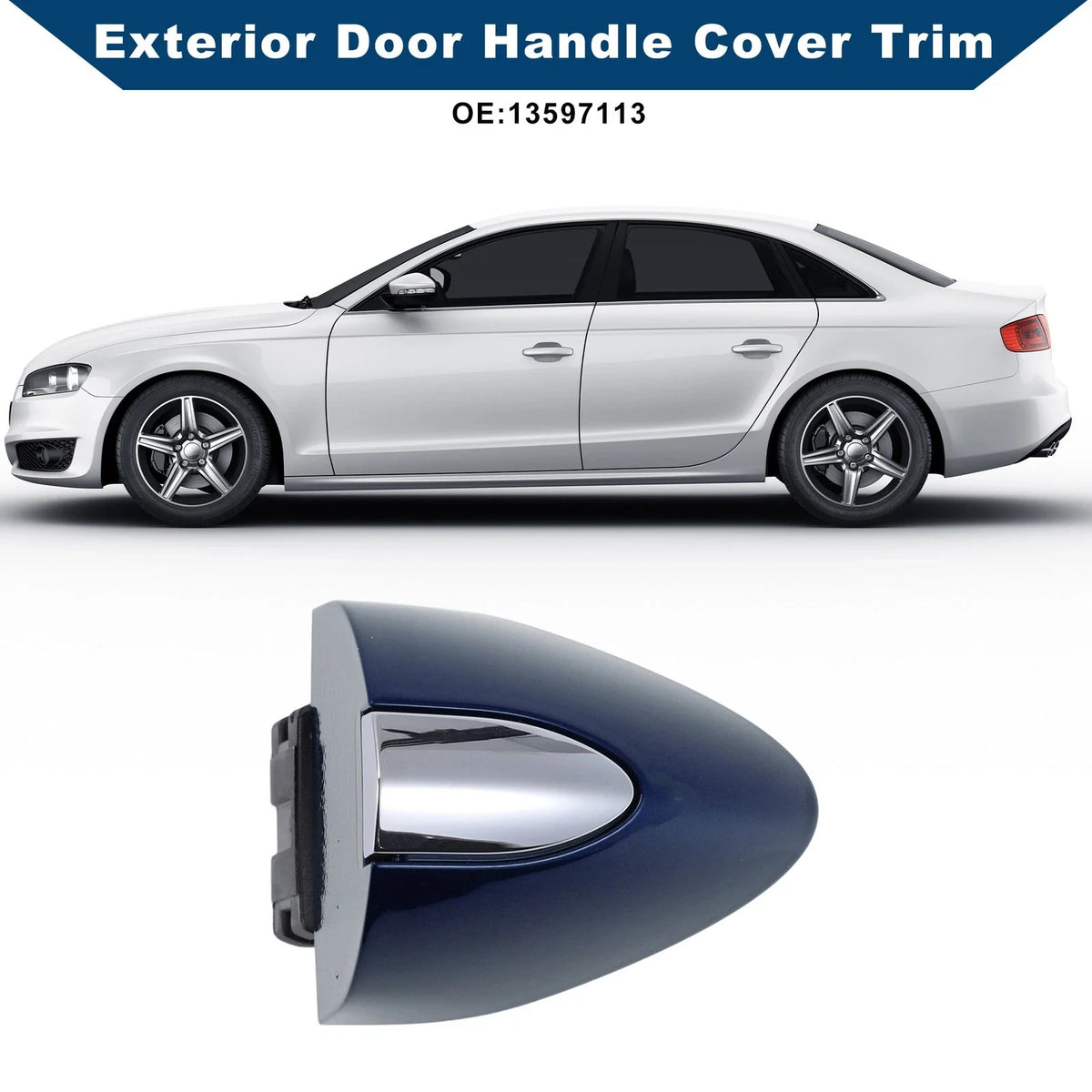 Exterior Door Handle Cover Trim for Buick LaCrosse (2017–2019) Light Blue