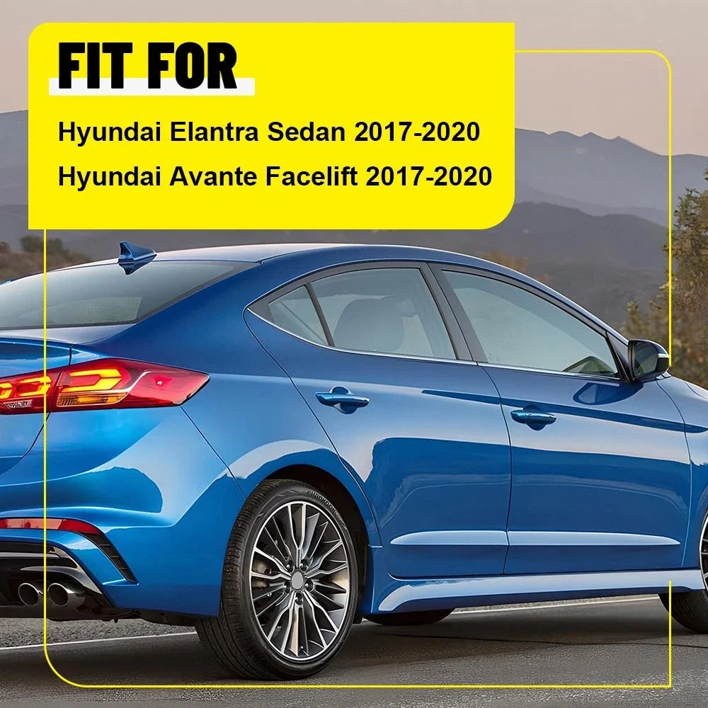 Window Door Pillar Post in Glossy Black for 2017-2020 Hyundai Elantra