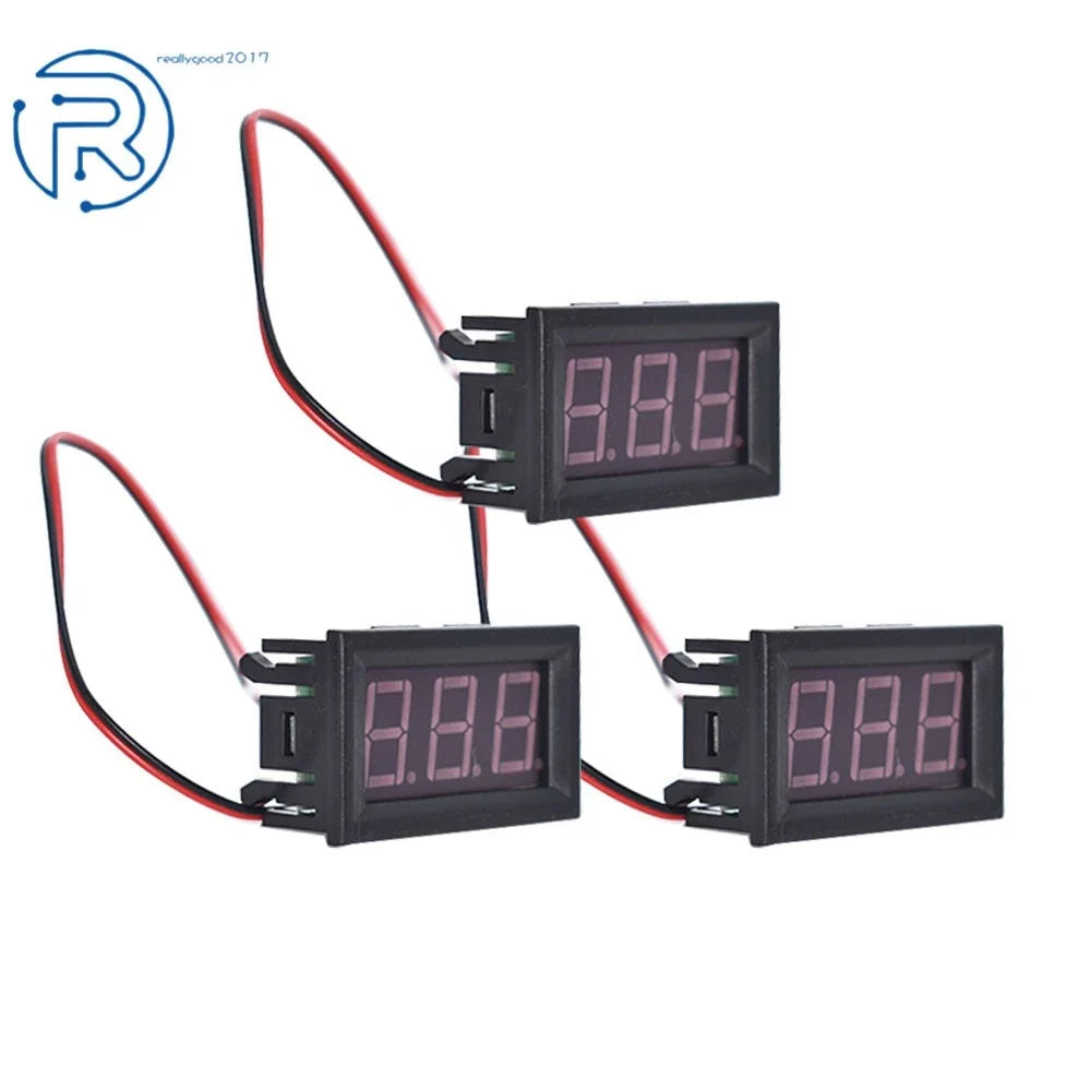 3X Blue LED Voltage Meter Voltmeter Panel for DC 4.5-30V