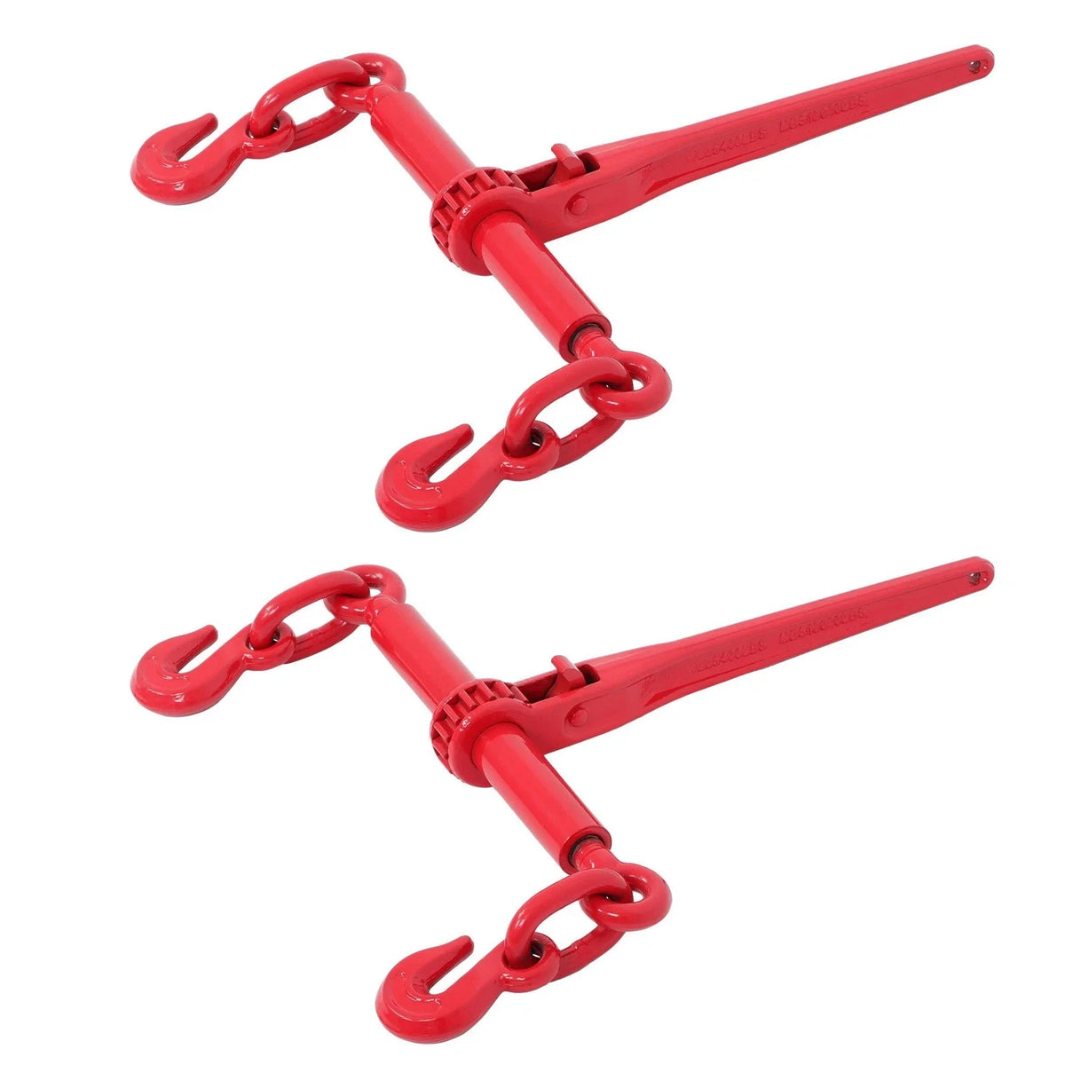 Set of 2 Tie Down Chain Load Binders 5/16" - 3/8" Ratchet Binder