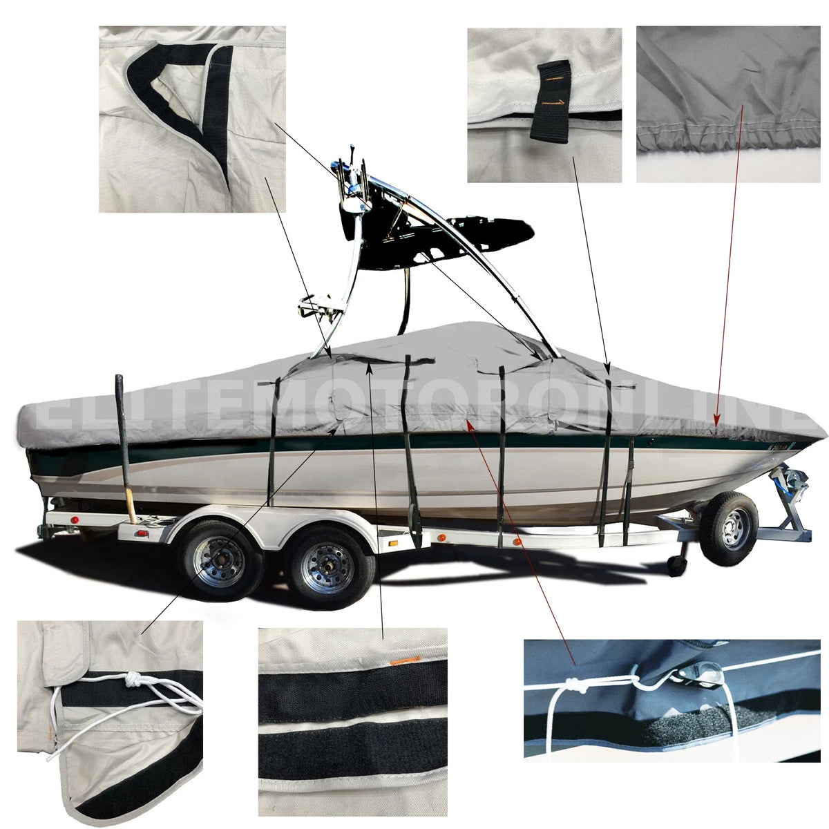 Boat Cover for Ebbtide 210 Campione BR (Trailerable)