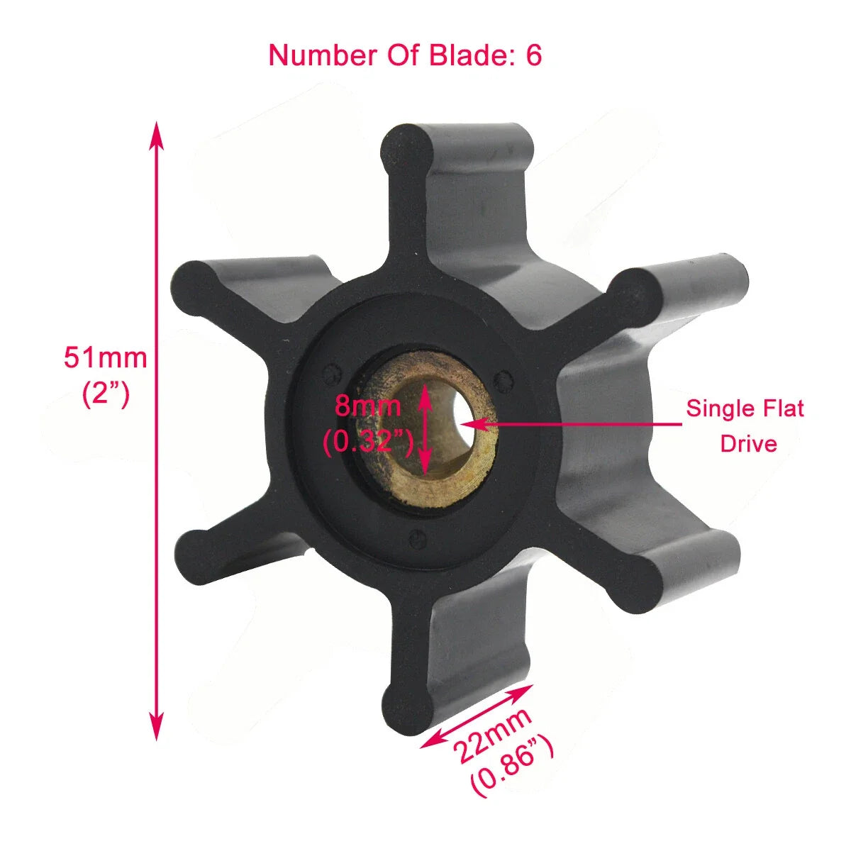 Impeller for M18 Transfer Pumps - Replacement Part 49-16-2771