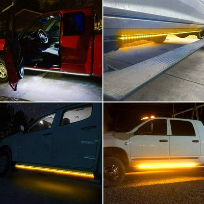 LED Running Board Lights for Chevy Dodge GMC Ford Trucks (Crew Cab)