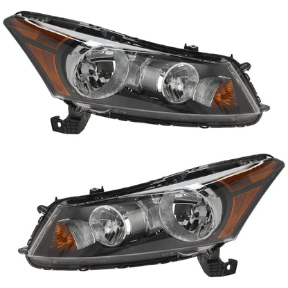 Set of 2 Halogen Headlights for Honda Accord (2008–2012) CAPA