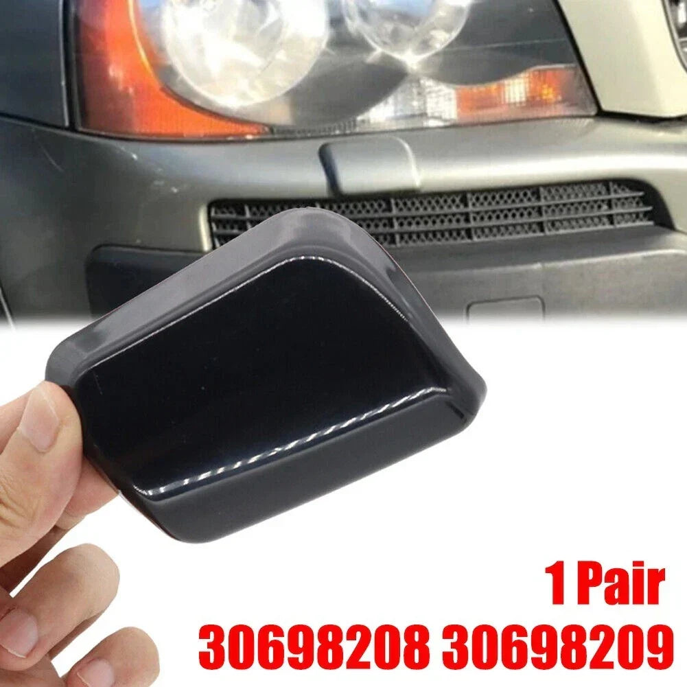 Washer Cap Cover Pair for Volvo XC90 2002-2006 - Black ABS Plastic