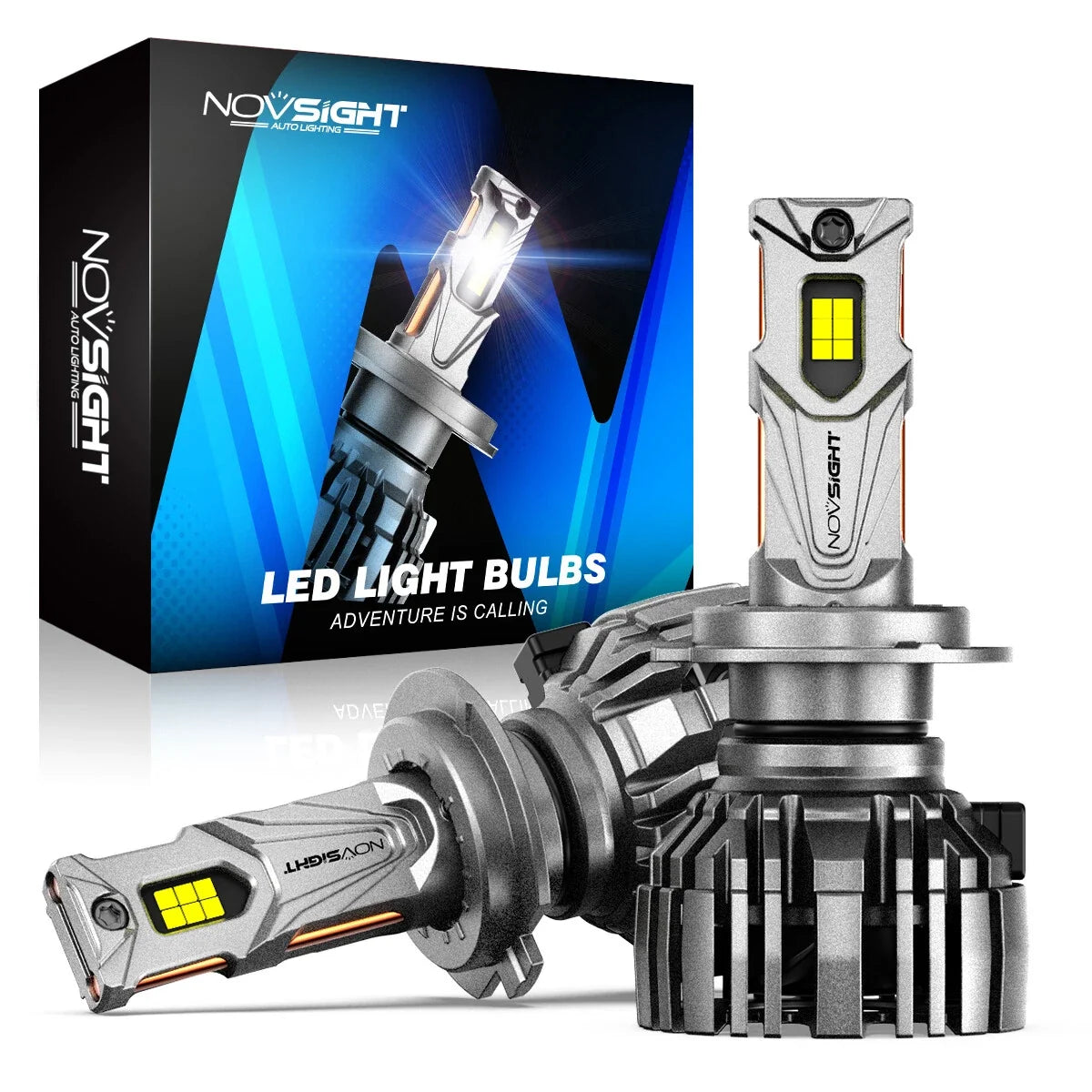 2X H7 LED Headlight Bulbs Combo Kit 6500K 30000LM 140W for NOVSIGHT