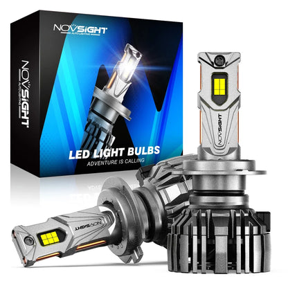 2X H7 LED Headlight Bulbs Combo Kit 6500K 30000LM 140W for NOVSIGHT