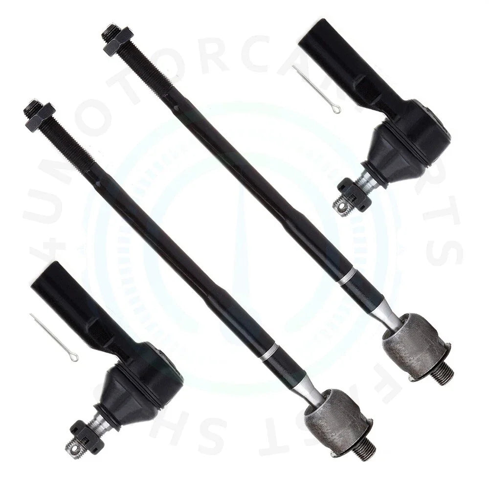Set of 4 Inner Outer Tie Rod Ends for Toyota Corolla RAV4 (1993–2002)