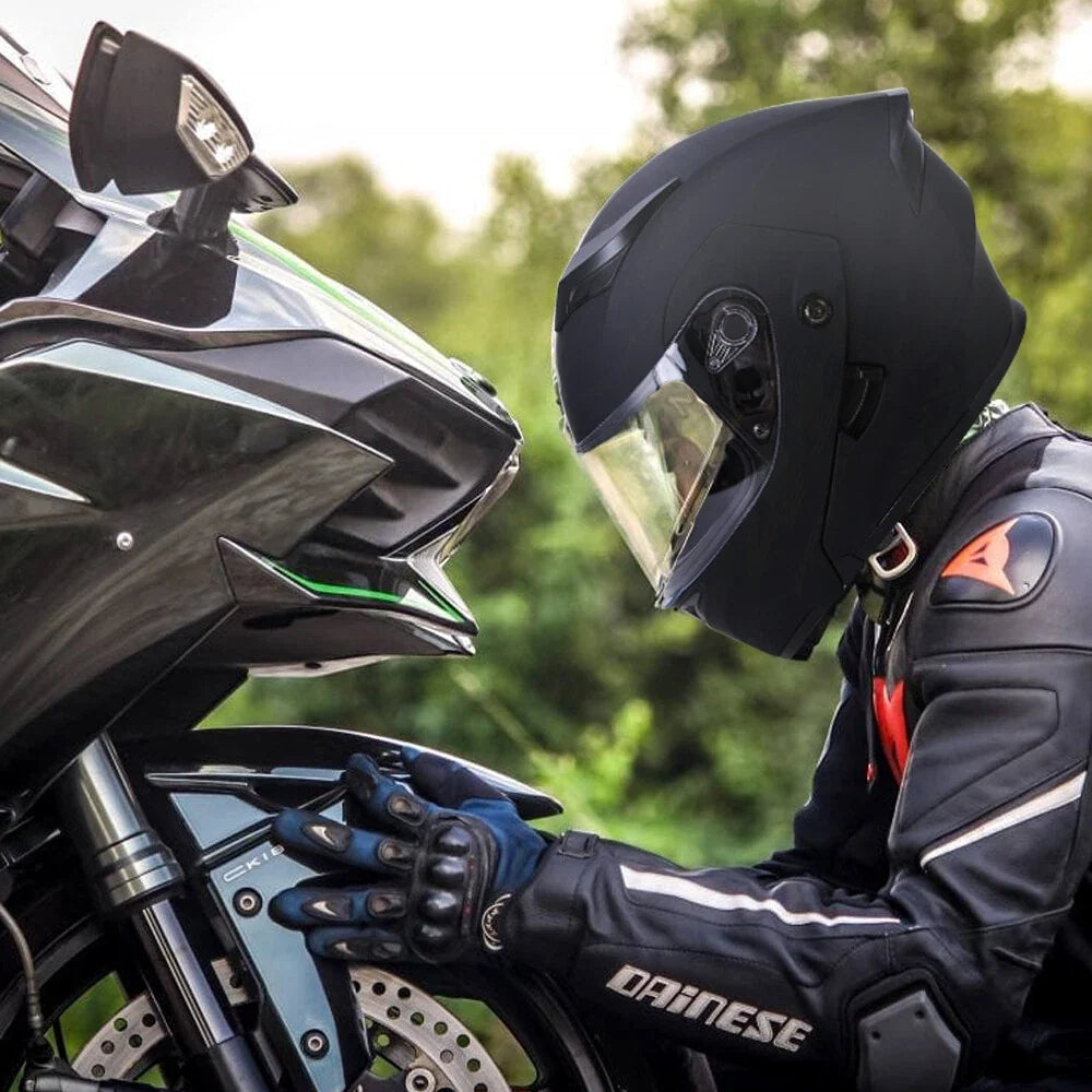 DOT Modular Full Face Helmet for Motorcycle ATV (M, L, XL, XXL)