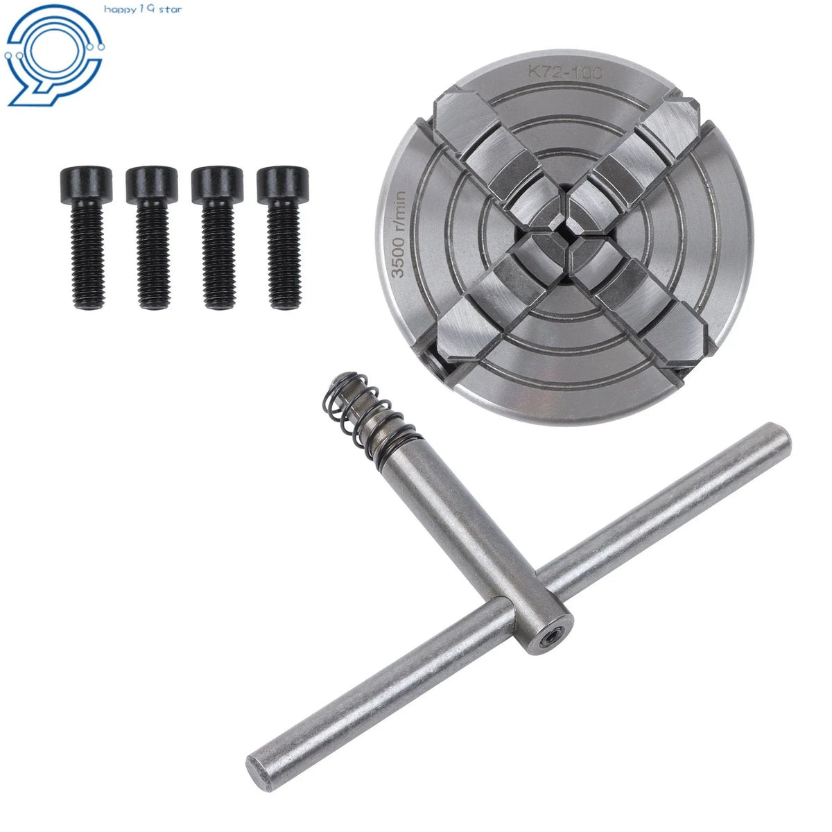 4 Jaw Independent Chuck for Wood Lathe (100mm)