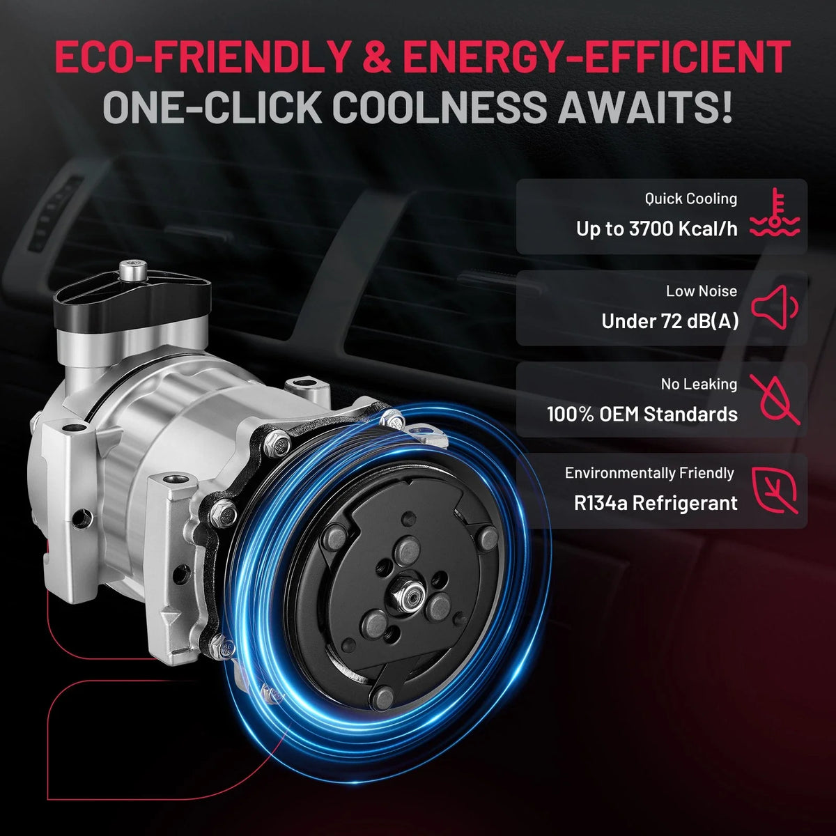 A/C Clutch Compressor for Peterbilt 379 and Kenworth T600A