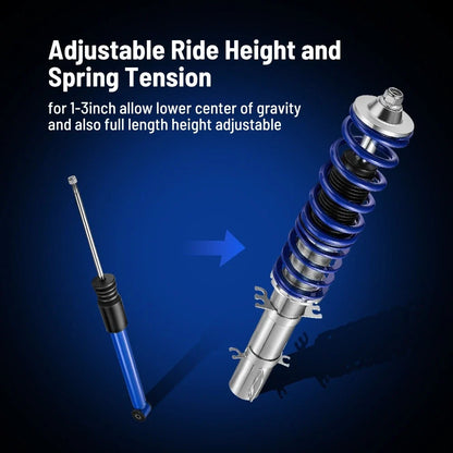Coilover Lowering Kit for 1997-2007 VW Jetta MK4 1.8/1.9/2.0/2.8L