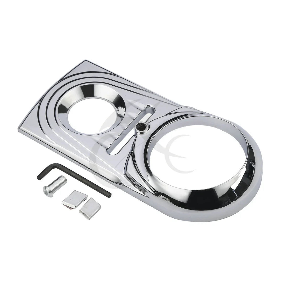 Dash Panel Insert Cover in Chrome/Black for Softail (2000–2017)