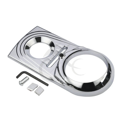 Dash Panel Insert Cover in Chrome/Black for Softail (2000–2017)