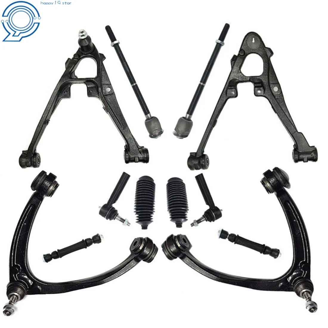 Control Arm Tie Rod Kit for Chevy Silverado 1500 2012-2018 Front