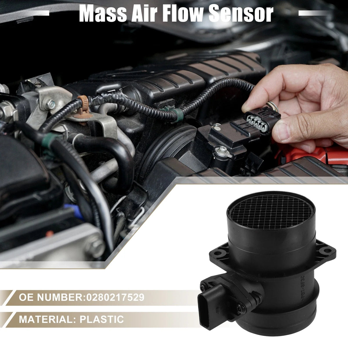 MAF Mass Air Flow Sensor for Volkswagen Golf (1999–2005) No. 0280217529