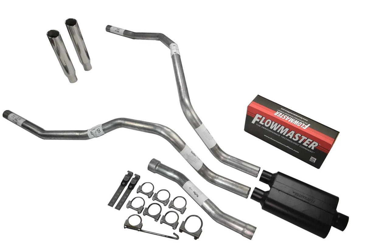 Dual Exhaust System for Nissan Titan (2004–2006) 2.5 Inch Rolled Clamp