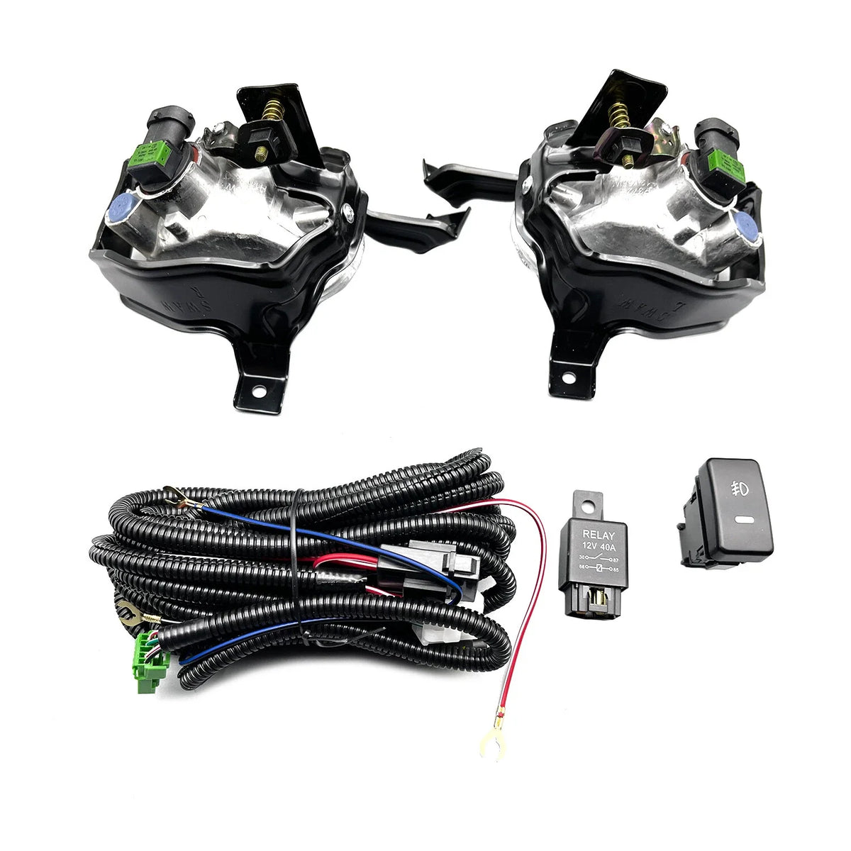 Fog Light Set for Front Bumper Honda CR-V 2010-2011 + Clear Lens & Wiring