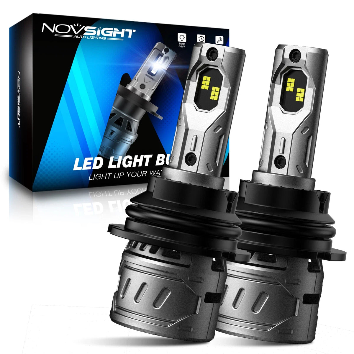 LED Headlight Bulbs 9007 for Low Beam (6000K) - Set of 2