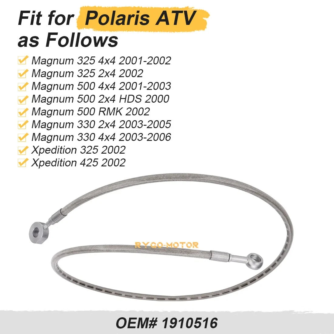Rear Foot Brake Caliper Hose for Polaris Magnum 325 500 Xpedition (1995–2004)