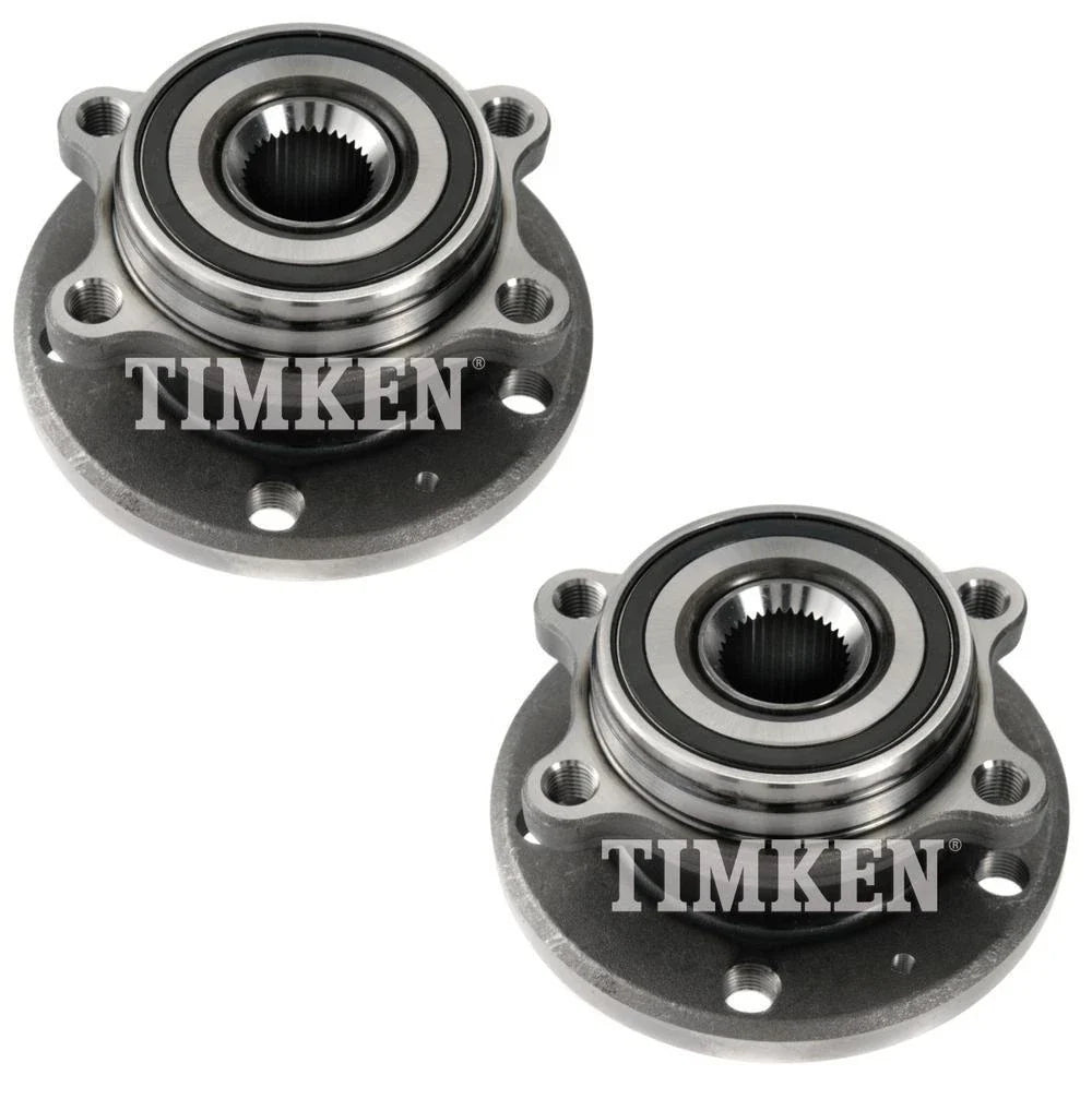 Set of 2 Front Wheel Bearing and Hub Assemblies for Audi A3 Quattro (2006–2013), VW CC (2009–2017)