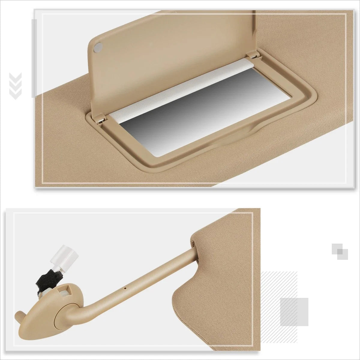 Lighted Mirror Sun Visor for Honda Accord 2008-2012 - OE Fit