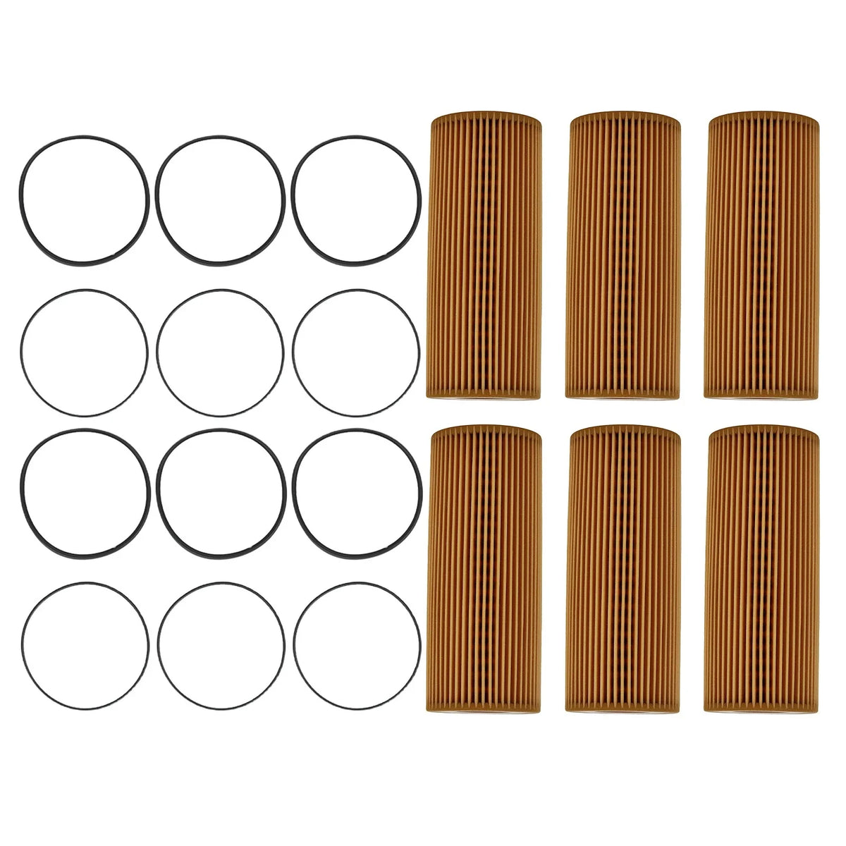 6PCS Oil Filter for Audi A4 A6 Q5 S4 S5 Porsche Cayenne (2005–2018) 06E115562C
