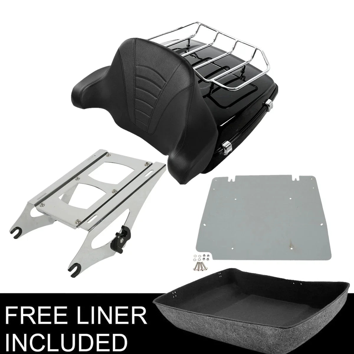 Chopped Trunk Pad for Touring Harley Glide 2014-2026