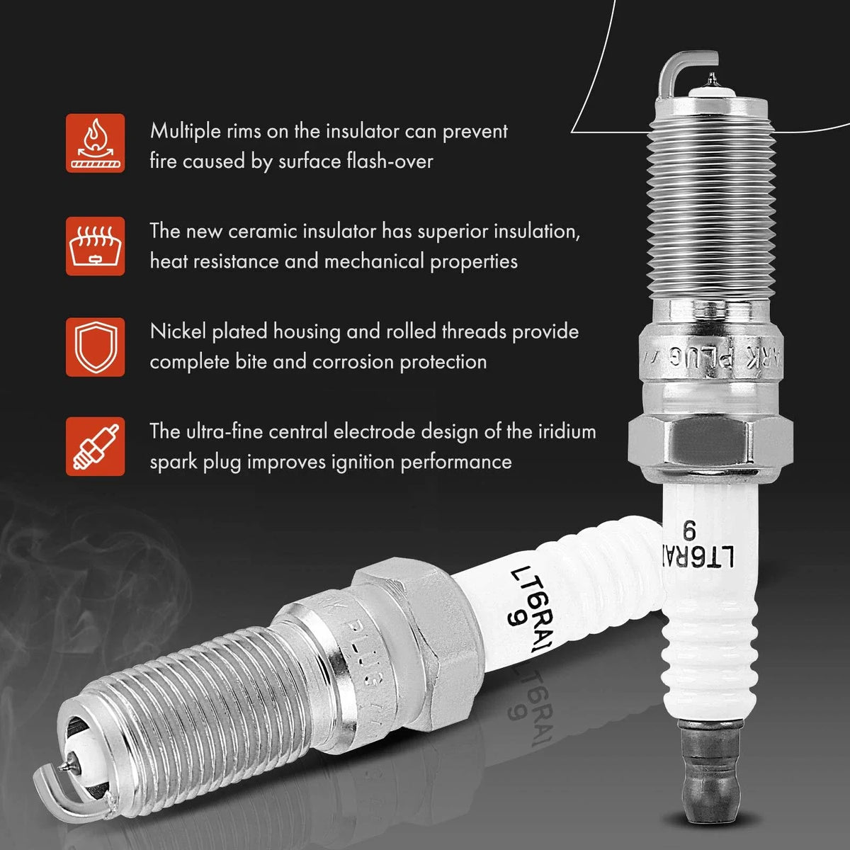 6 Ignition Coils with Iridium Spark Plugs for Ford F-150 (2016-2017)
