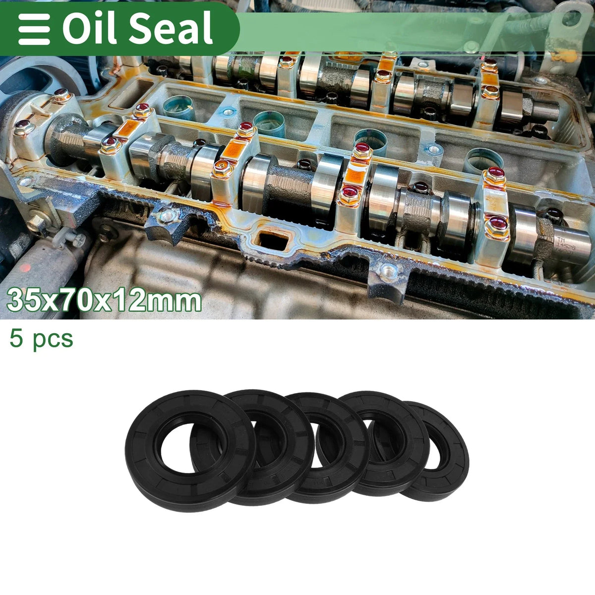 Oil Seal   - NBR Rubber 35x70x12mm
