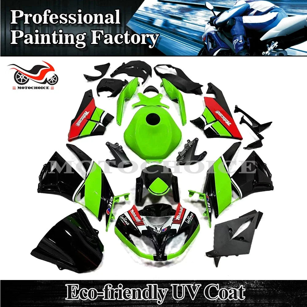 Green Black ABS Fairing Kit for Kawasaki ZX6R ZX-6R (2009–2012)